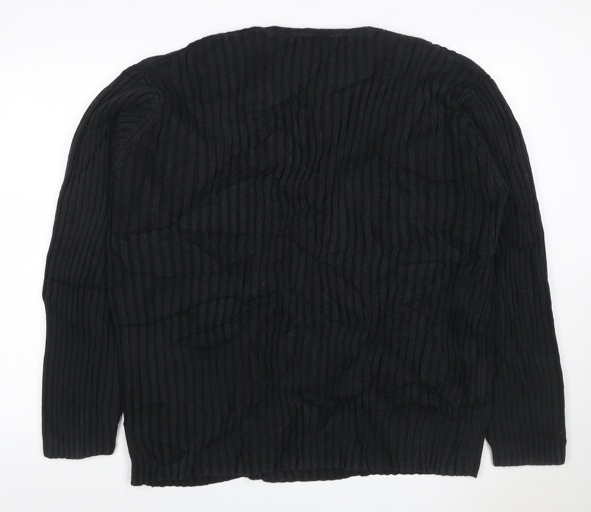 Next Men’s Black XL Cable Knit V-Neck Pullover Jumper