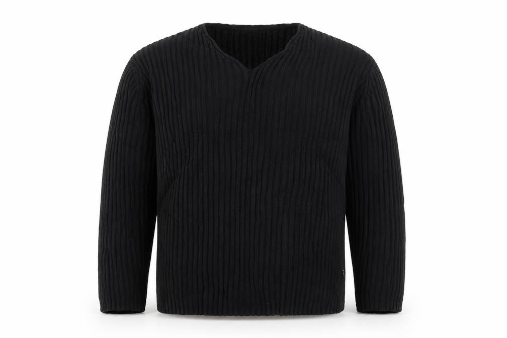 Next Men’s Black XL Cable Knit V-Neck Pullover Jumper