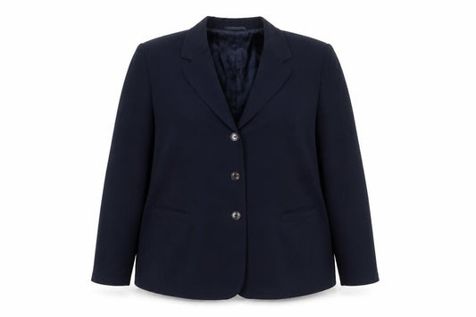 Gerry Weber Women Navy Blue UK 20 Wool Blend Single-Breasted Blazer