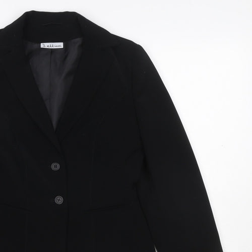 Fellini Women Black UK 10 Two Button Tailored Lined Blazer Jacket