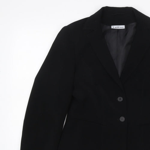 Fellini Women Black UK 10 Two Button Tailored Lined Blazer Jacket