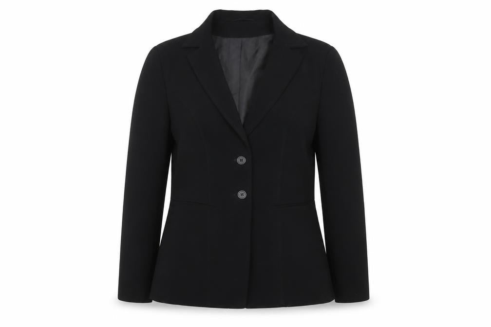 Fellini Women Black UK 10 Two Button Tailored Lined Blazer Jacket