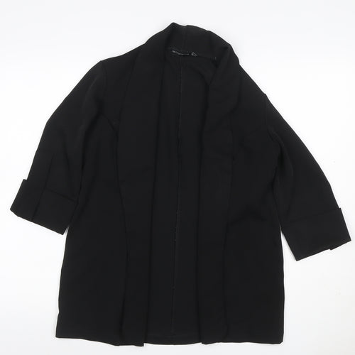 PrettyLittleThing Women's Black UK 6 Long Open Front Blazer Jacket