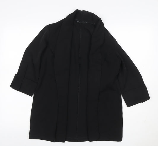 PrettyLittleThing Women's Black UK 6 Long Open Front Blazer Jacket