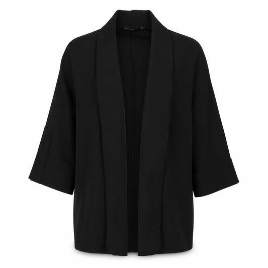 PrettyLittleThing Women's Black UK 6 Long Open Front Blazer Jacket