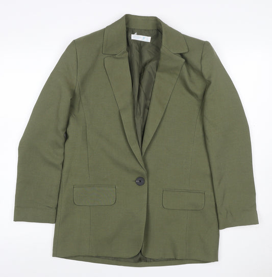 Primark Women’s Green UK 6 One Button Lined Blazer Business Workwear