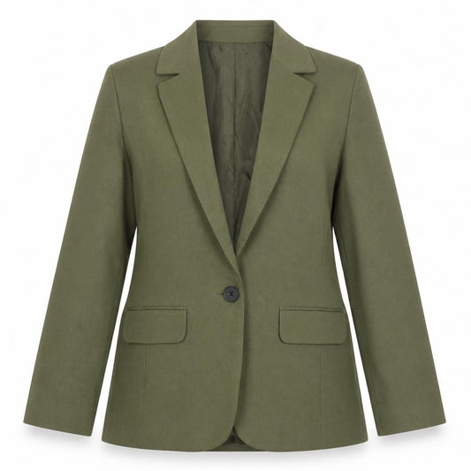 Primark Women’s Green UK 6 One Button Lined Blazer Business Workwear