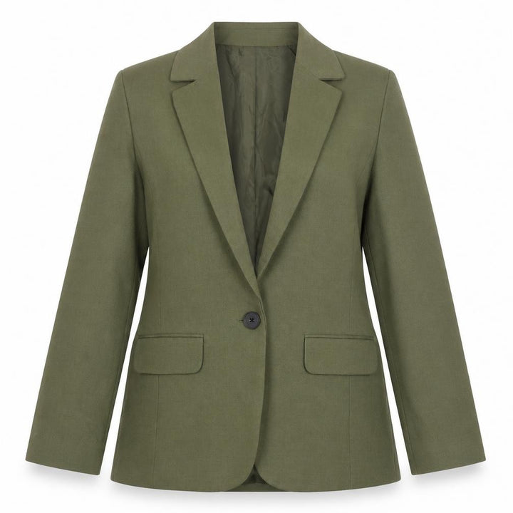 Primark Women’s Green UK 6 One Button Lined Blazer Business Workwear
