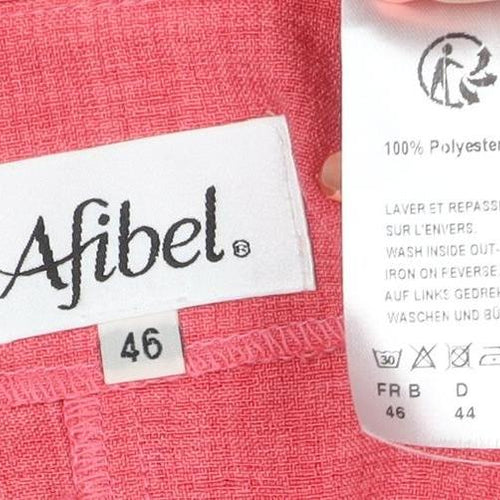 Afibel Women’s Pink UK 18 Tailored 3/4 Sleeve Suit Jacket Blazer