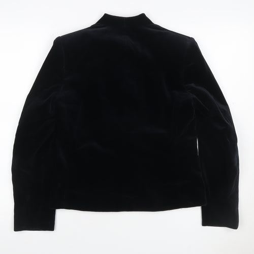 Bill Blass & Co Women’s Black UK 4 Velvet Single-Breasted Blazer