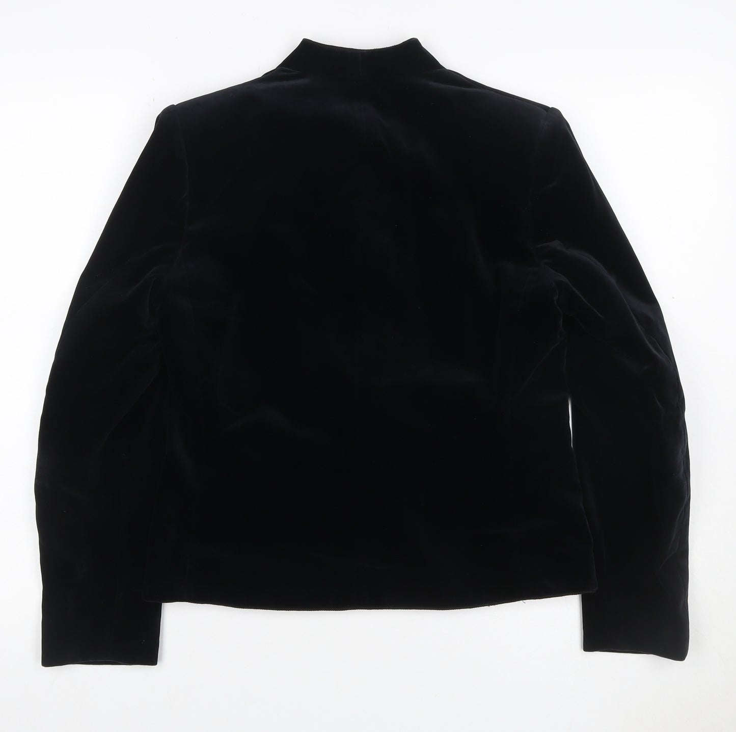 Bill Blass & Co Women’s Black UK 4 Velvet Single-Breasted Blazer