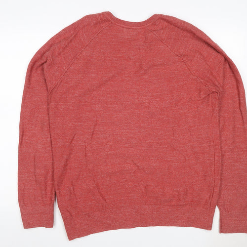 Gap Women’s Red Cotton Crew Neck Raglan Pullover Jumper Size L