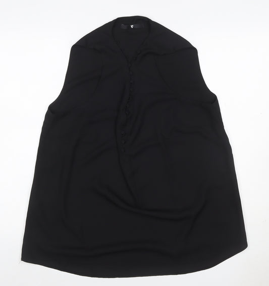 By Very Women’s Black UK 18 Tunic Button-Up Kimono Sleeve Blouse