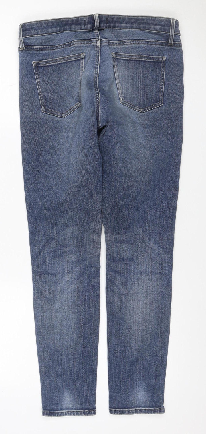 Uniqlo Women’s Blue Size 25 Skinny Mid Rise Stretch Ankle Zip Jeans