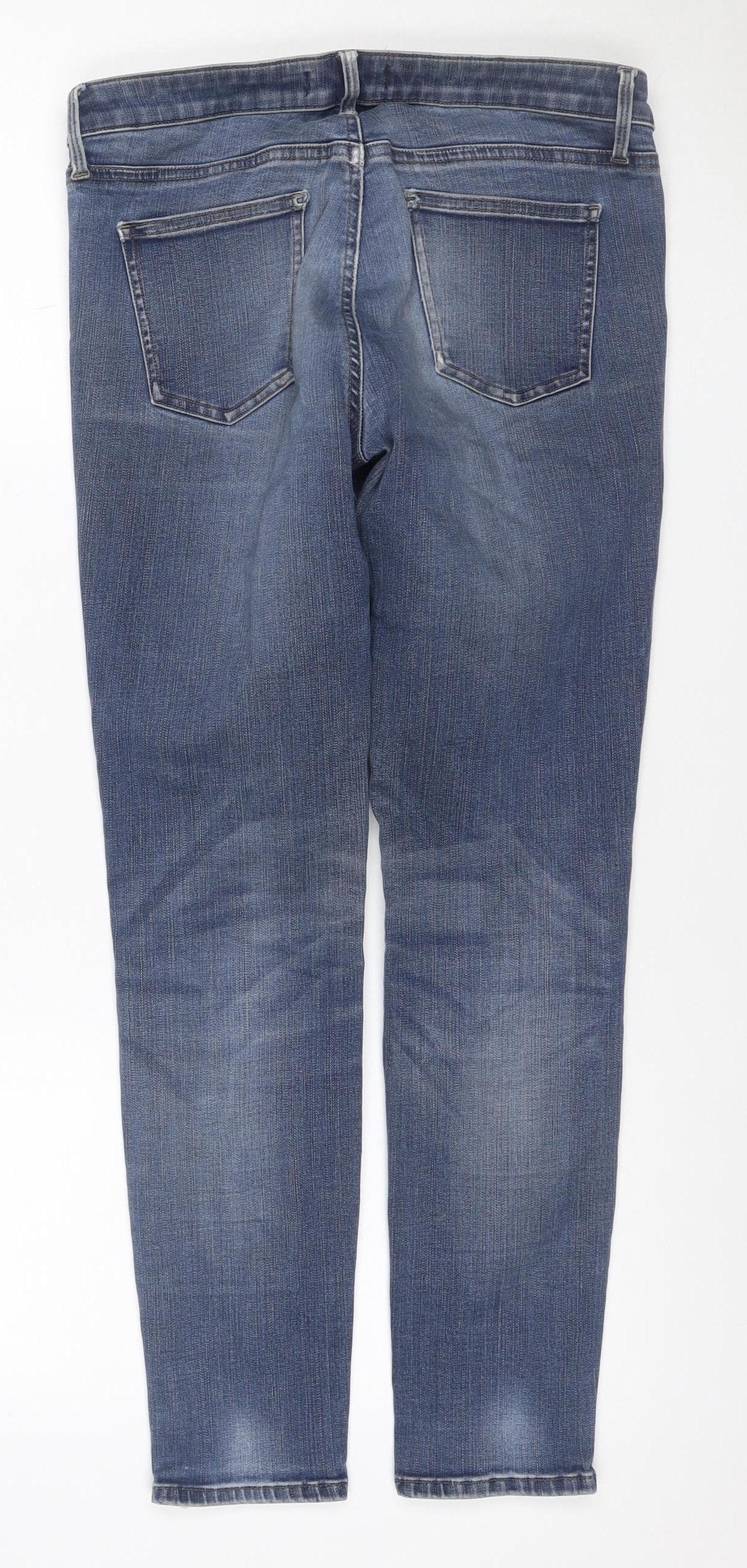 Uniqlo Women’s Blue Size 25 Skinny Mid Rise Stretch Ankle Zip Jeans