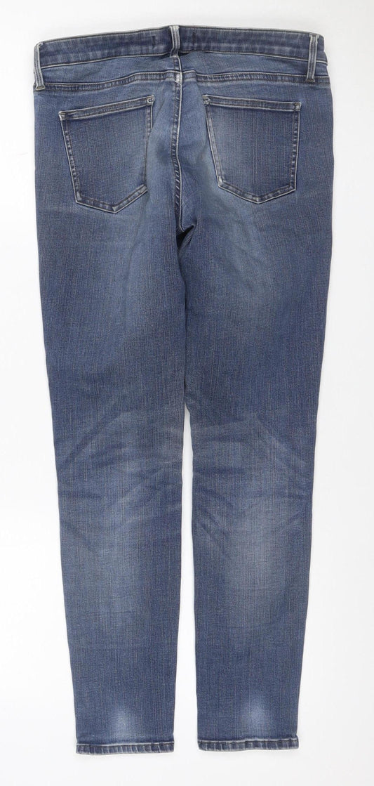 Uniqlo Women’s Blue Size 25 Skinny Mid Rise Stretch Ankle Zip Jeans