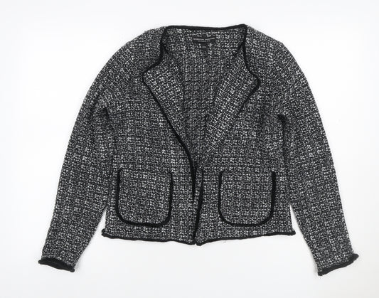 Dorothy Perkins Women Black White UK 12 Tweed Blazer Workwear