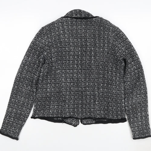 Dorothy Perkins Women Black White UK 12 Tweed Blazer Workwear