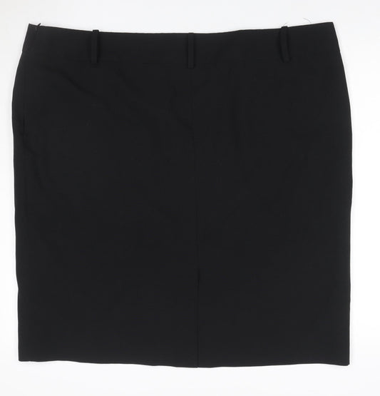 George Women’s Black UK 24 Plus Pencil Knee Length Lined Skirt