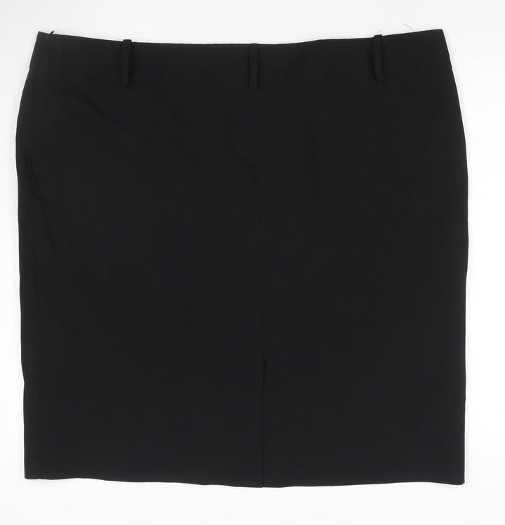 George Women’s Black UK 24 Plus Pencil Knee Length Lined Skirt