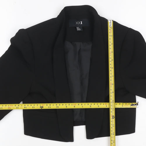 XXI Women Black S Tuxedo Blazer Shawl Lapel Lined Tailored