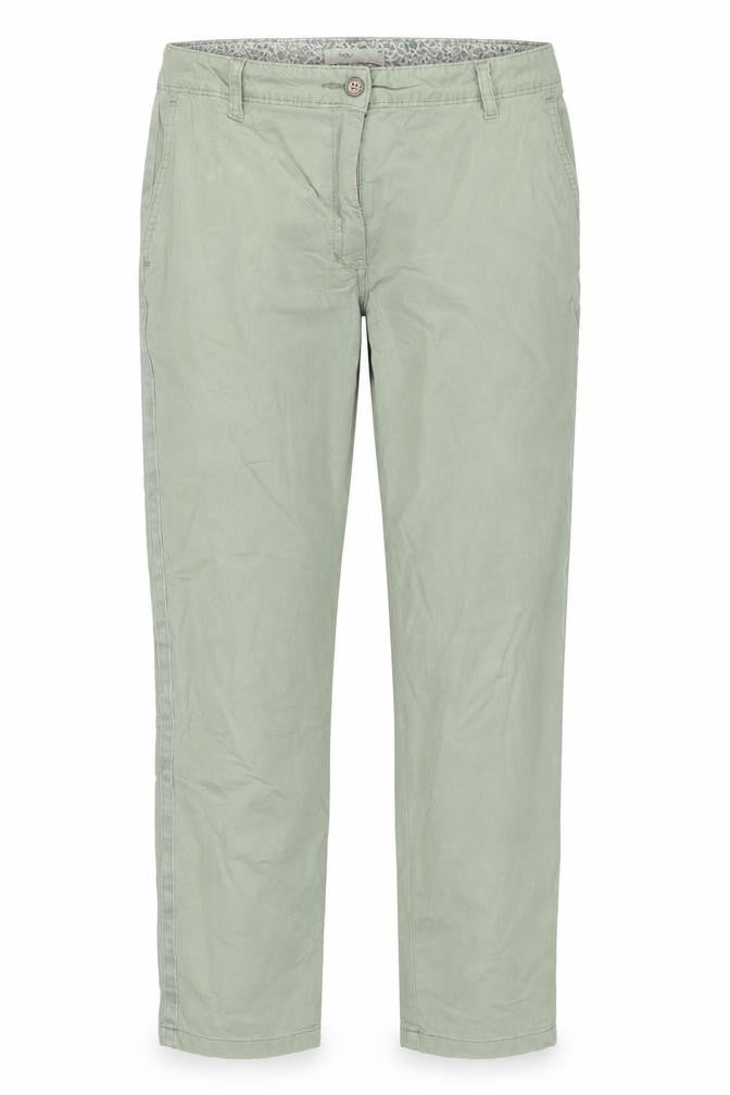 Marks & Spencer Women Green Size 10 Cotton Stretch Straight Trousers