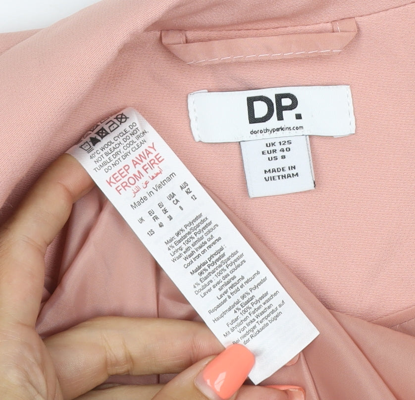 Dorothy Perkins Women’s Pink UK 12 Tailored Lined Blazer Jacket