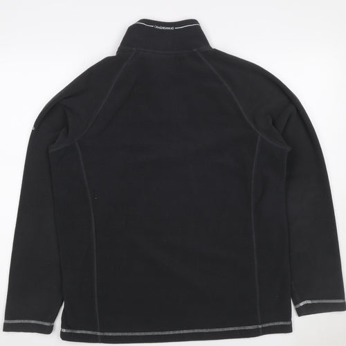 Craghoppers Men’s M Burgundy Black Fleece 1/4 Zip Outdoor Sweatshirt