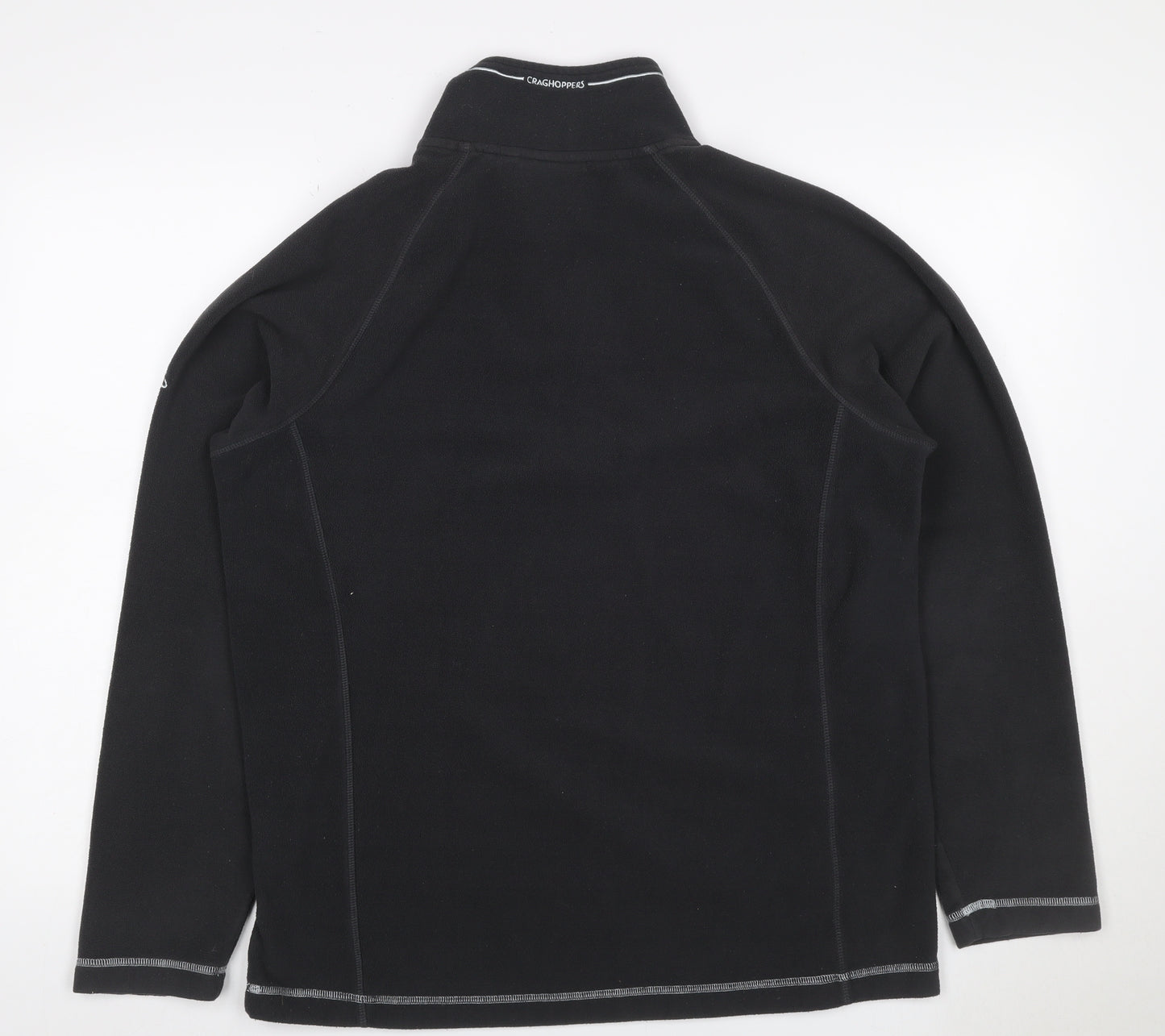Craghoppers Men’s M Burgundy Black Fleece 1/4 Zip Outdoor Sweatshirt