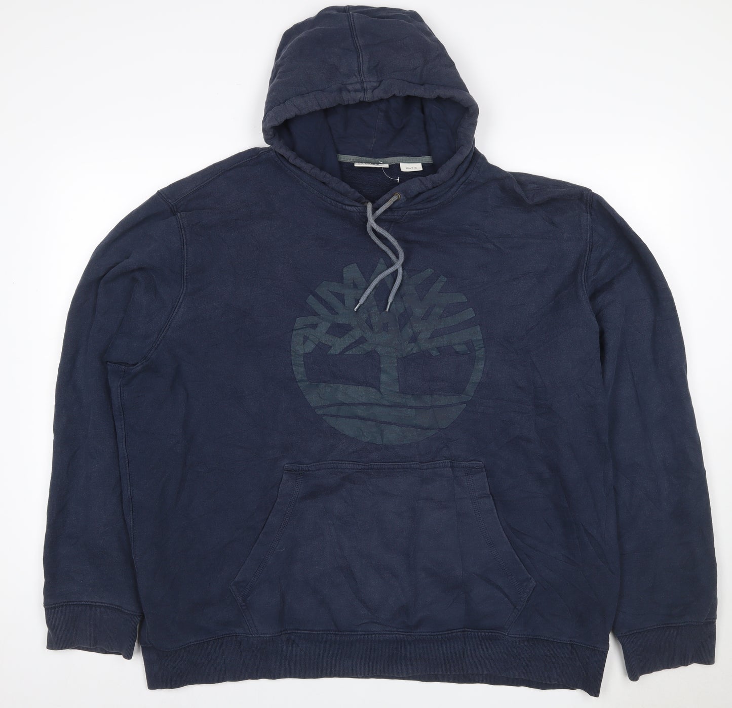 Timberland Men’s Blue 5XL Pullover Logo Graphic Hoodie Big & Tall