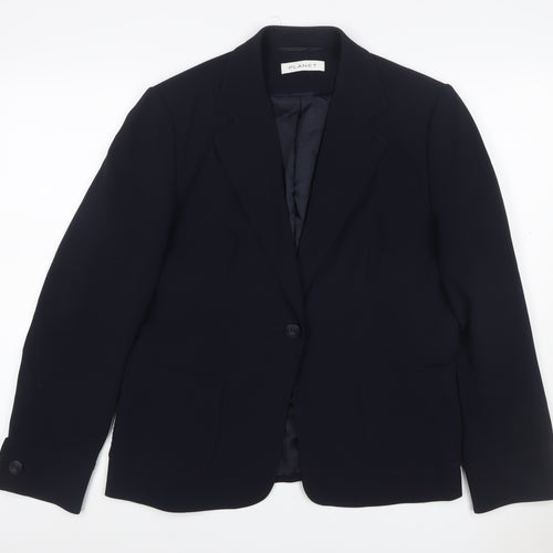 Planet Women's Black UK 16 One-Button Tailored Blazer Jacket