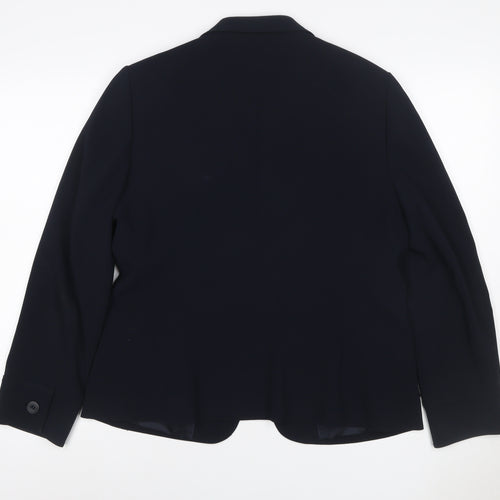 Planet Women's Black UK 16 One-Button Tailored Blazer Jacket