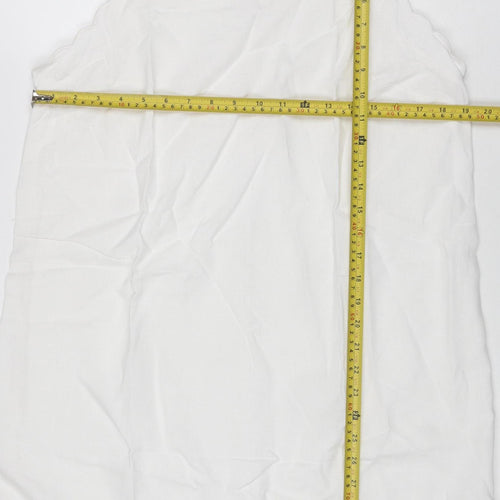 Marks and Spencer Women White UK 14 A-Line Knee Dress