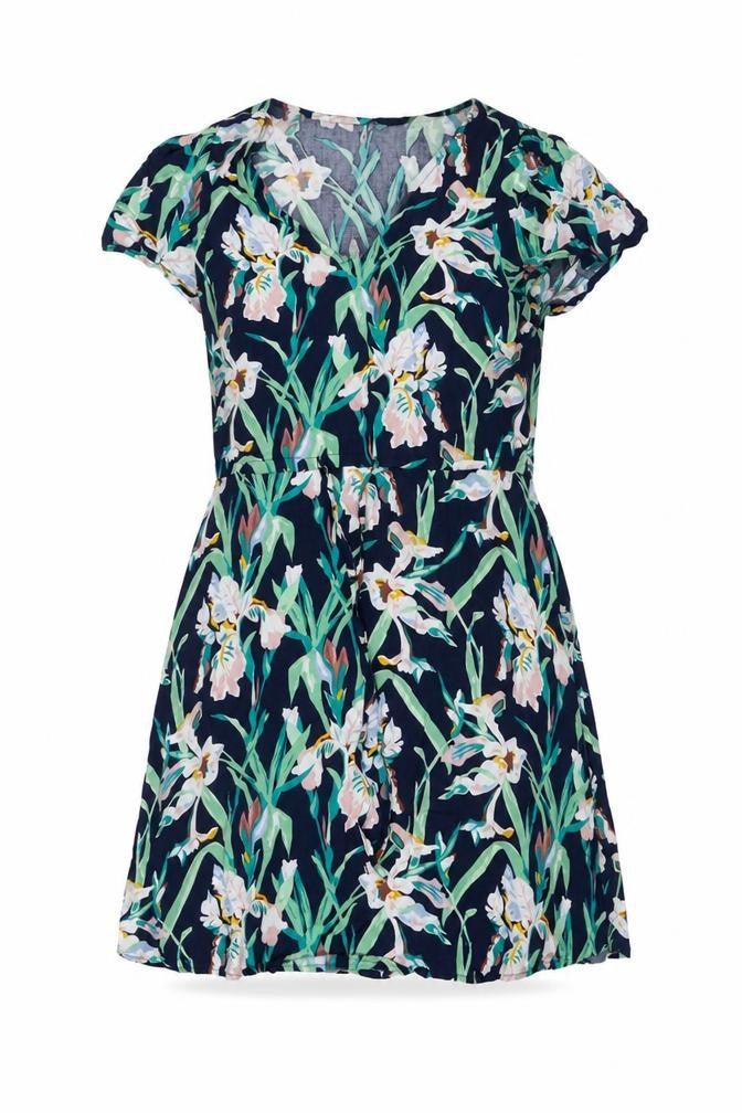 Front view of Vero Moda Women’s Multicoloured Floral Off Shoulder Fit & Flare Dress XS