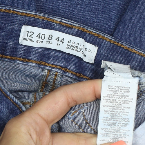 Denim Co. Women’s Blue UK 12 Mid Rise Skinny Stretch Jeans