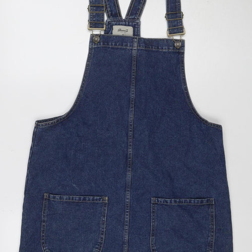 Denim Co. Women’s Blue UK 14 Denim Pinafore Dungaree Dress