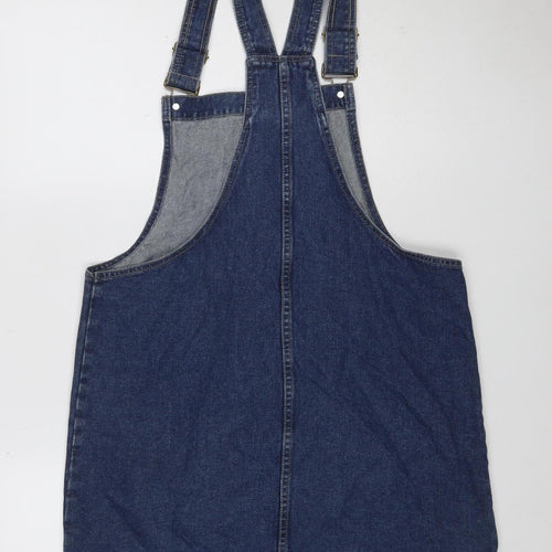 Denim Co. Women’s Blue UK 14 Denim Pinafore Dungaree Dress