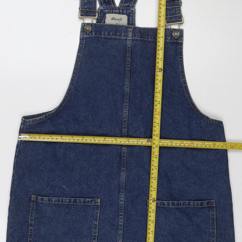 Denim Co. Women’s Blue UK 14 Denim Pinafore Dungaree Dress