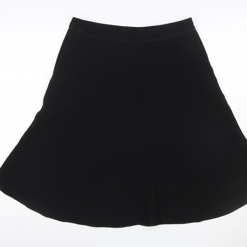 Next Women’s Black UK 12 A-Line Knee Length Button Trim Skirt