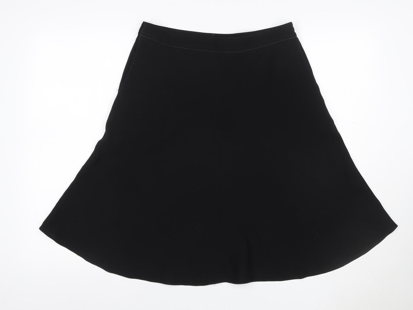 Next Women’s Black UK 12 A-Line Knee Length Button Trim Skirt