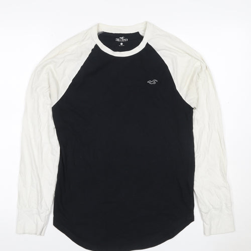 Hollister Men’s XS Black White Colourblock Raglan Long Sleeve T-Shirt