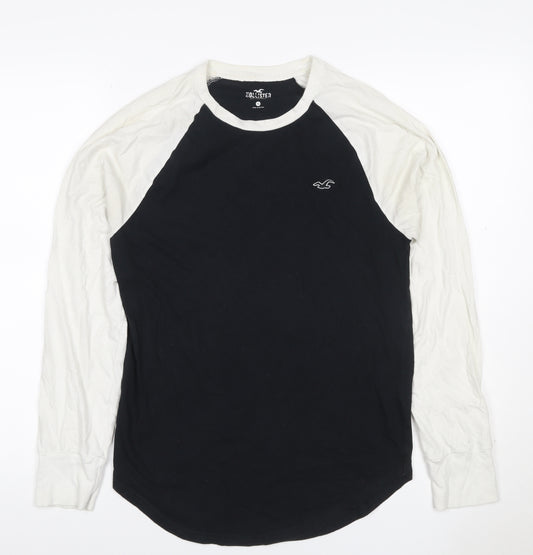 Hollister Men’s XS Black White Colourblock Raglan Long Sleeve T-Shirt