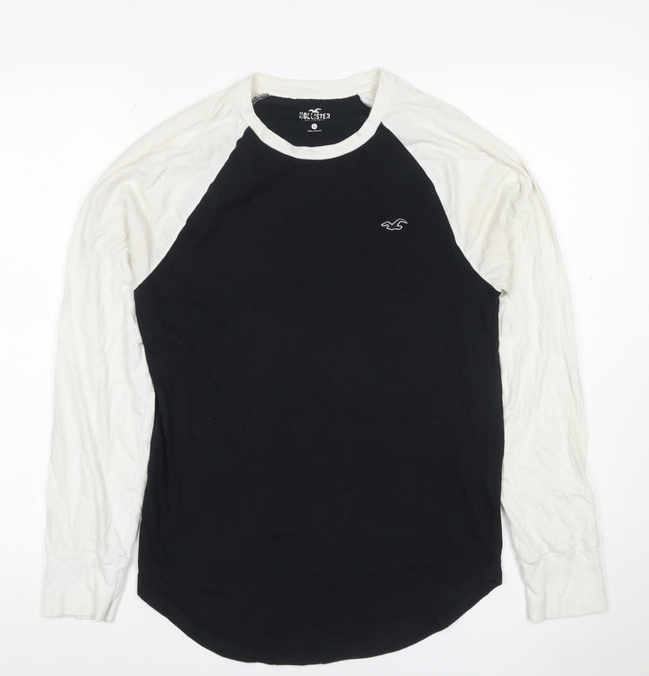 Hollister Men’s XS Black White Colourblock Raglan Long Sleeve T-Shirt