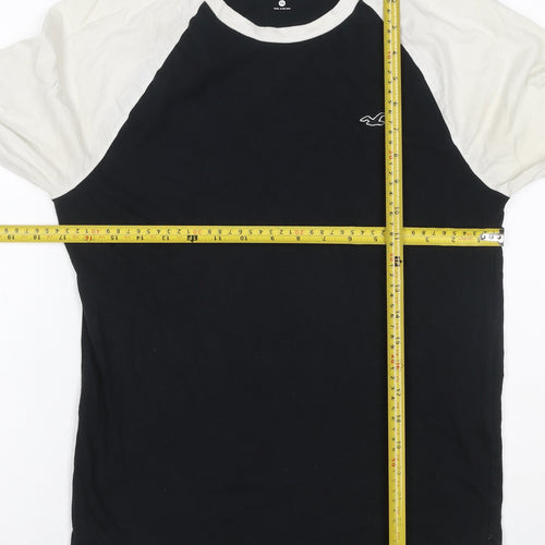 Hollister Men’s XS Black White Colourblock Raglan Long Sleeve T-Shirt