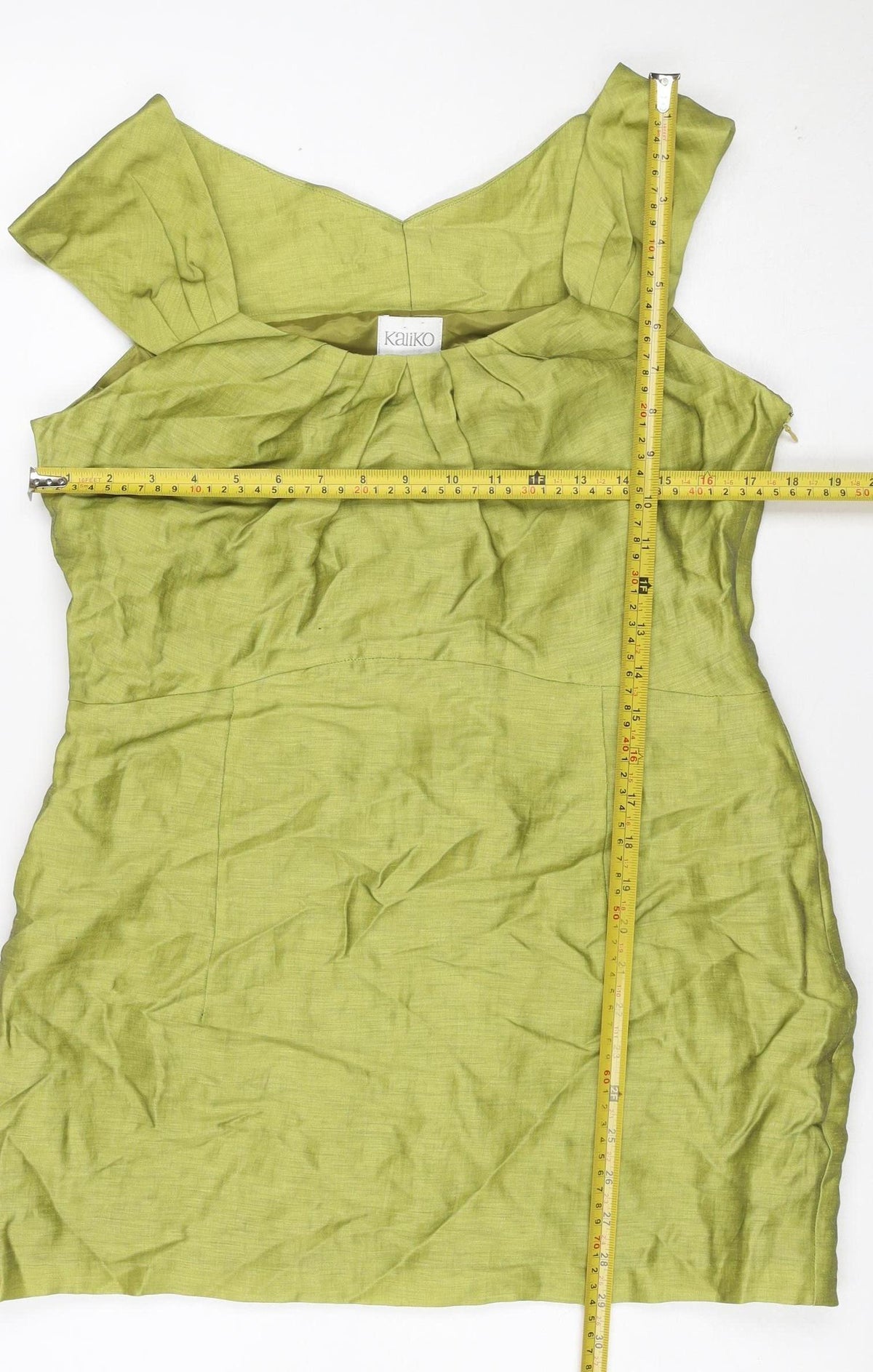Kaliko Women Green UK 14 Kimono Sleeve V-Neck Blouse