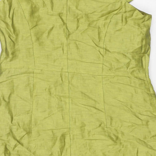 Kaliko Women Green UK 14 Kimono Sleeve V-Neck Blouse