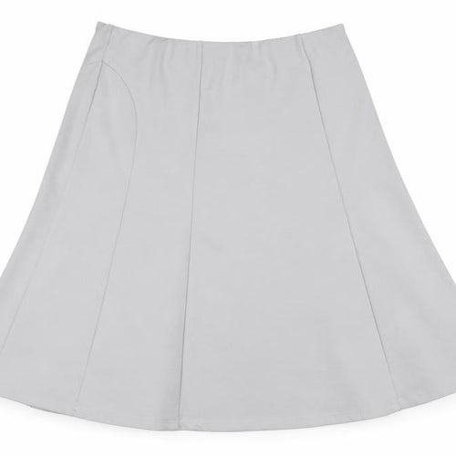 Damart Women Grey UK 18 A-Line Knee Length Stretch Jersey Skirt