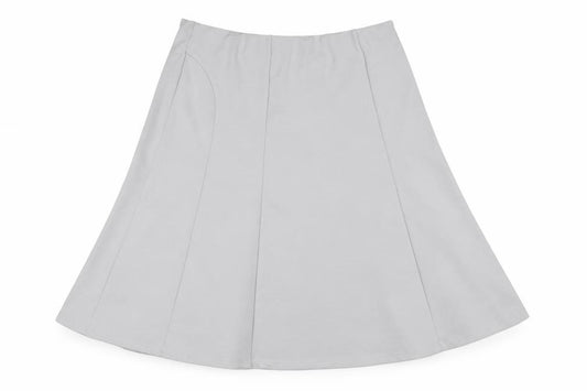 Damart Women Grey UK 18 A-Line Knee Length Stretch Jersey Skirt