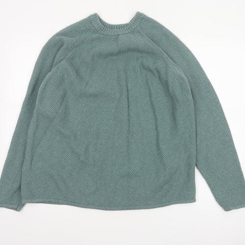 Seasalt Cornwall Men’s Green XL Organic Cotton Knit Pullover Jumper