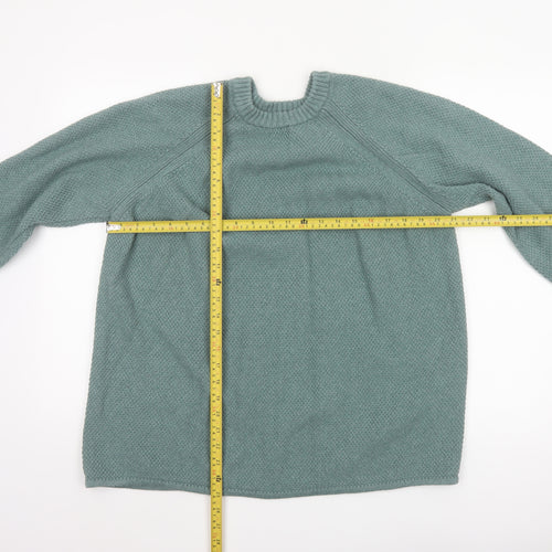 Seasalt Cornwall Men’s Green XL Organic Cotton Knit Pullover Jumper